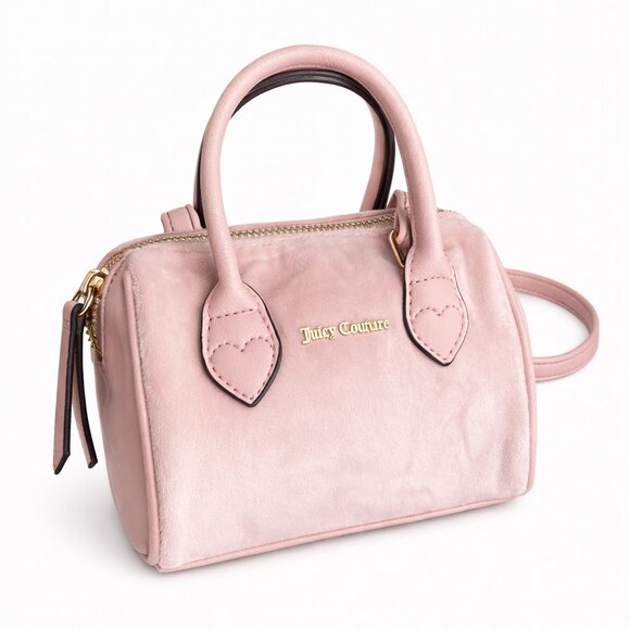 Juicy Couture Handbags - Juicy Couture Velour Blush Baby Pink Micro Bag / Purse